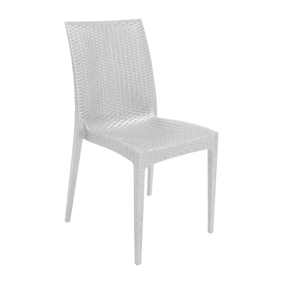 Sedia rattan bistrot bianca