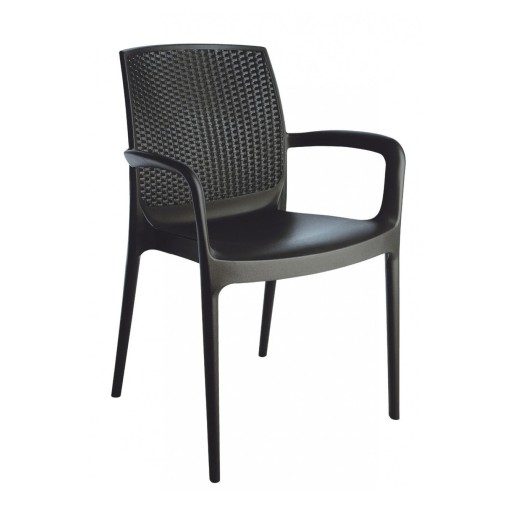 Sedia boheme con braccioli Antracite