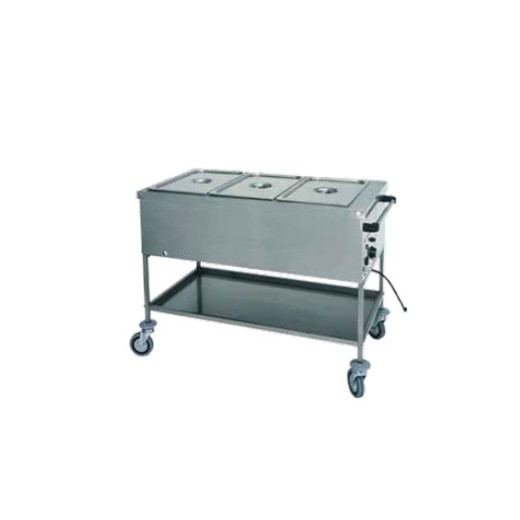 Carrello termico a bagnomaria 1480x650x850h mm 4 gn 1/1 x 200h