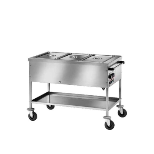 Carrello termico a bagnomaria 1170x650x850h mm 3 gn 1/1 x 150h