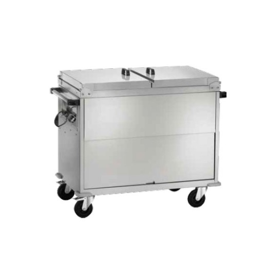 Carrello termico armadiato a bagnomaria 960x680x1020h mm 2 gn 1/1 x 200h