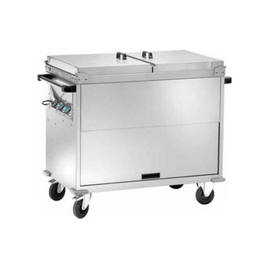 Carrello termico armadiato a bagnomaria 960x680x1020h mm 2 gn 1/1 x 150h