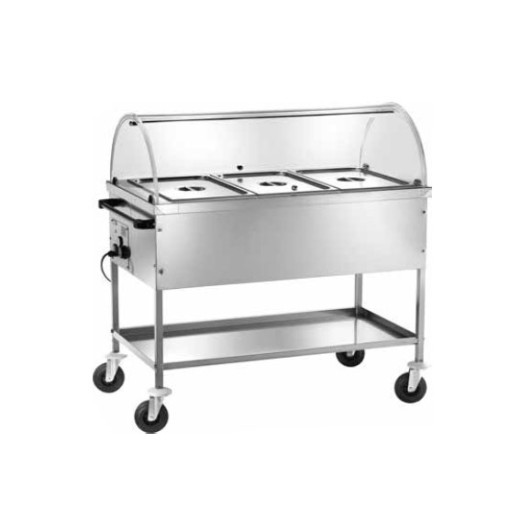 Carrello termico a Bagnomaria con cupola 3x1/1 GN 200h 1170x670x1140h mm