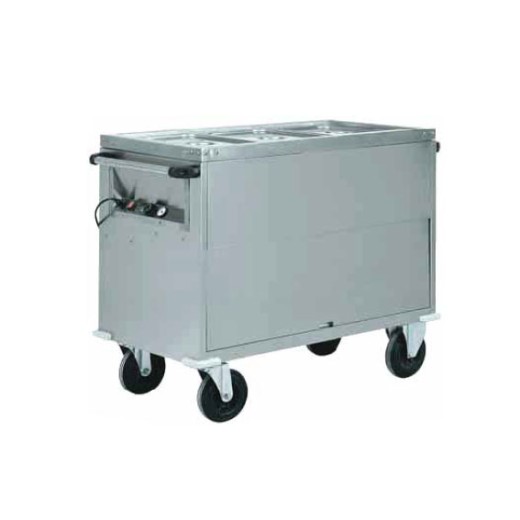 Carrello termico armadiato a bagnomaria 960x680x920h mm 2 gn 1/1 x 200h