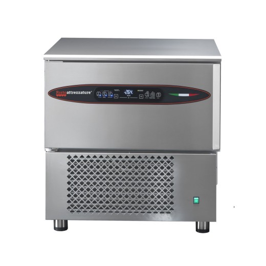 Abbattitore surgelatore di temperatura professionale con touch capacitivo in acciaio inox capacità 3 teglie GN1/1