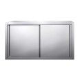 Pensile in acciaio inox 150x40x65h cm con 2 porte scorrevoli VS
