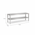 Ripiano sovrapposto in acciaio inox 100x30x65h cm VS
