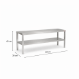Ripiano sovrapposto in acciaio inox 120x30x65h cm VS