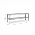 Ripiano sovrapposto in acciaio inox 150x30x65h cm VS