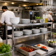 Ripiano sovrapposto in acciaio inox 120x30x65h cm VS