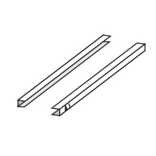  Paire de glissières en inox pour grilles