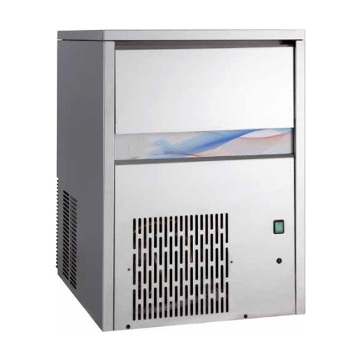 Fabricant de glaçons pleins à refroidissement par air, production de 50 kg/24 h et capacité de 25 kg