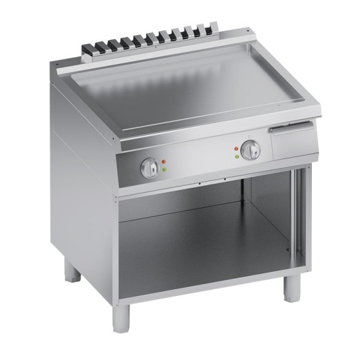 Plaque de cuisson électrique à compartiment ouvert, plaque surbaissée lisse, 10 kW, 80 x 70 x 85 (h) cm