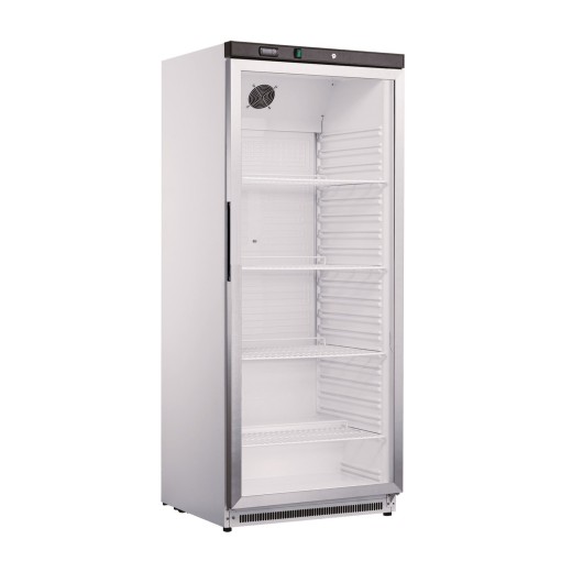 Armoire réfrigérée en ABS, 1 porte vitrée, 600 litres, ventilation, +0 à +10 °C - ZX