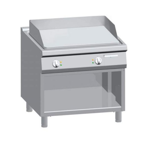 Plaque de cuisson électrique professionnelle « Fry Top » avec plaque lisse sur meuble S/90