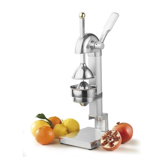 Presse-grenades et agrumes manuel en acier inoxydable, 22 x 22 x 68 (h) cm