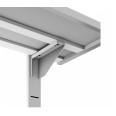 Étagère murale lisse en acier inoxydable 60 x 40 x 3,5 h cm - VS