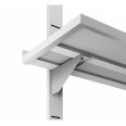 Étagère murale lisse en acier inoxydable 150 x 40 x 3,5 h cm - VS