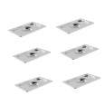 Juego de 6 tapas de acero inoxidable para bandeja GN 1/4 - WT