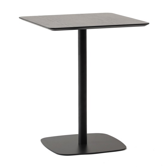 Mesa de color negro, 60 x 60 x 74 (altura) cm