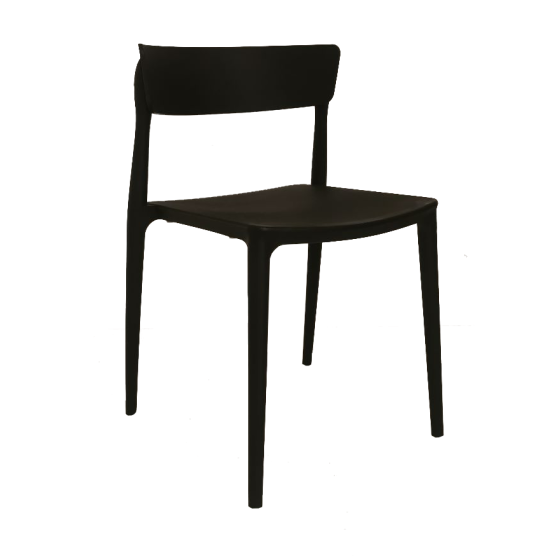 Lote de 20 sillas de color negro, 50 x 53 x 75,5 h cm