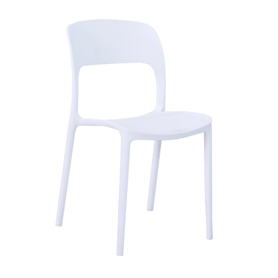 Silla de color blanco, 56 x 41 x 84 (altura) cm