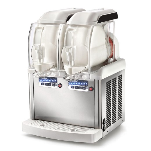 Máquina para helados, granizados, sorbetes y cremas frías, 450 x 435 x 650 (alt.) mm, 2 cubetas