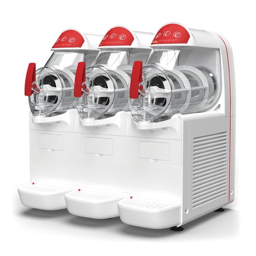 Máquina para granizados y helados con interruptores mecánicos, 3 cubetas de 6 litros