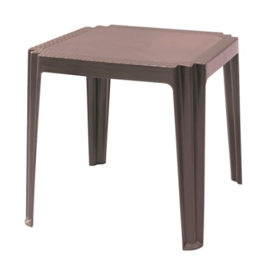 Mesa Madison de ratán apilable, color Moka, 750 x 750 x 720 (altura) mm