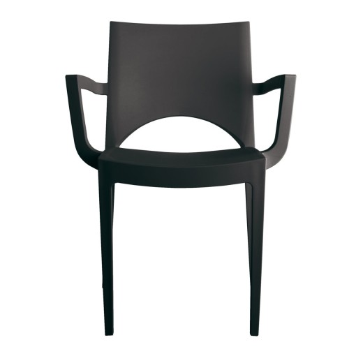 Silla Paris con reposabrazos, color antracita