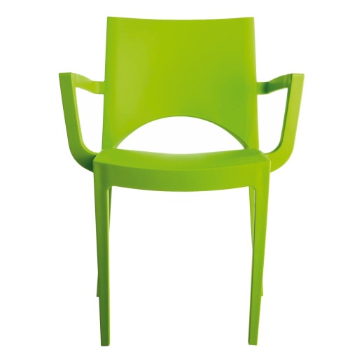 Silla Paris con reposabrazos verde manzana