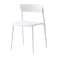 Silla de color blanco, 50 x 53 x 75,5 h cm