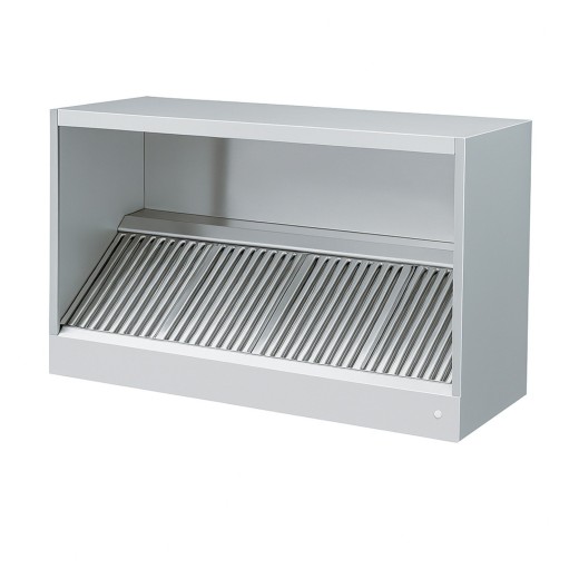 Exaustor de aço inoxidável, 100 x 70 x 45 (altura) cm, de parede, com motor, regulador e luzes VS