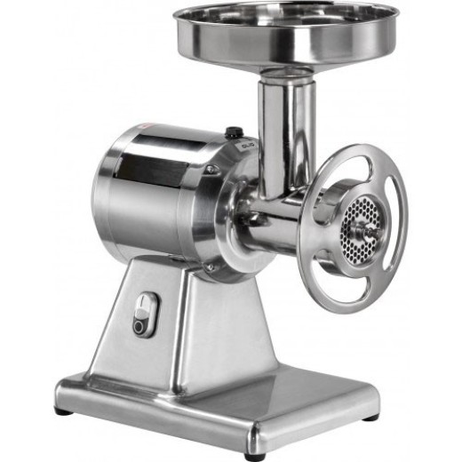 Moinho de carne com unidade amovível e boca de introdução da carne com Ø 52 mm, monofásico; unidade de moagem em ferro fundido com Ø da boca de 220 mm
