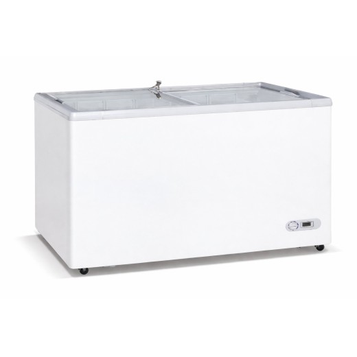 Congelador horizontal 150,4 x 68 x 83,2 h cm, 520 litros, -18 a -22 °C, com portas de vidro deslizantes