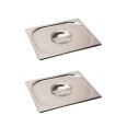 Set of 2 stainless steel lids for GN 1/1 containers - AM