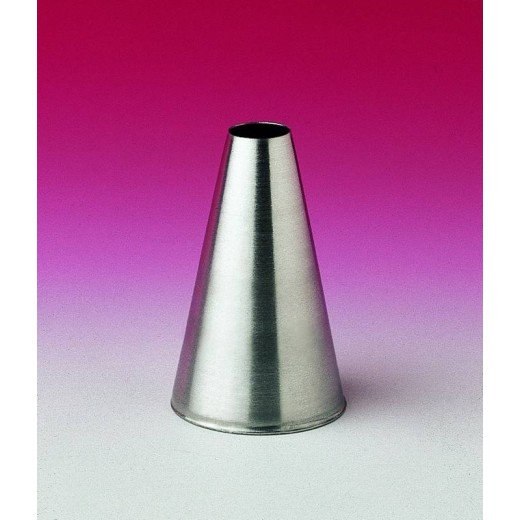 Round, one-piece stainless steel piping nozzle, Ø 7 mm