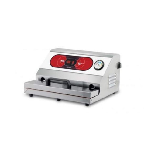 AUTOMATIC external extraction packaging machine in stainless steel, 350 mm sealing bar, single-phase