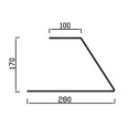 Neutral display cabinet, 75 x 28 x 17h cm, made of methacrylate 