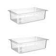 Set mit 2 GN-Behältern der Größe 1/1 aus Polycarbonat, H 100 (530 × 325 mm) – MO