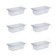 Set mit 6 GN-1/3-Behältern aus Polycarbonat, H 100 (325 × 176 mm) – MO