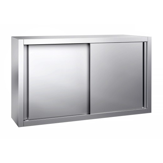 Edelstahl-Hängeschrank 140 x 40 x 65 (H) cm mit 2 Schiebetüren VS