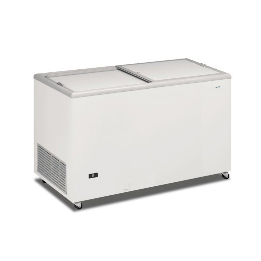 Professioneller Tiefkühlschrank mit statischem Kühlraum und geschlossenen Schiebetüren, 128,3 x 67 x 89,5 (H) cm, 327 l