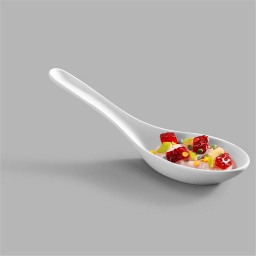 Einzelportionslöffel aus Melamin, 145 x 45 mm