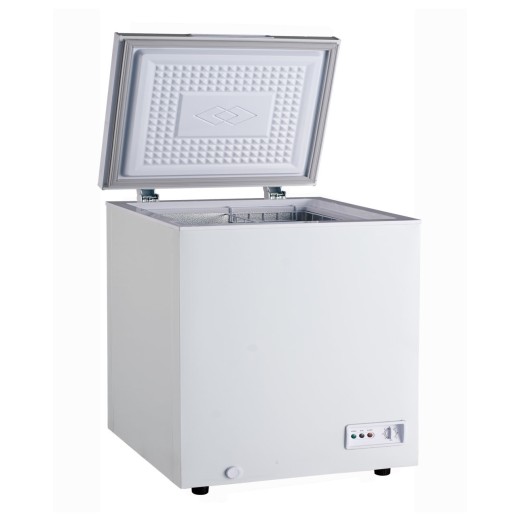 Kühl-Gefrierkombination mit vertikaler Anordnung, 75,4 × 56,4 × 84,5 (H) cm, 140 l, zwei Temperaturzonen (+5 bis -25 °C), mit Flügeltür, energiesparend