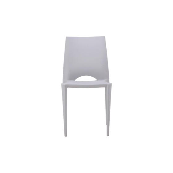 超耐用聚丙烯椅子，浅灰色，尺寸：50.5×44.5×83.5（高）厘米